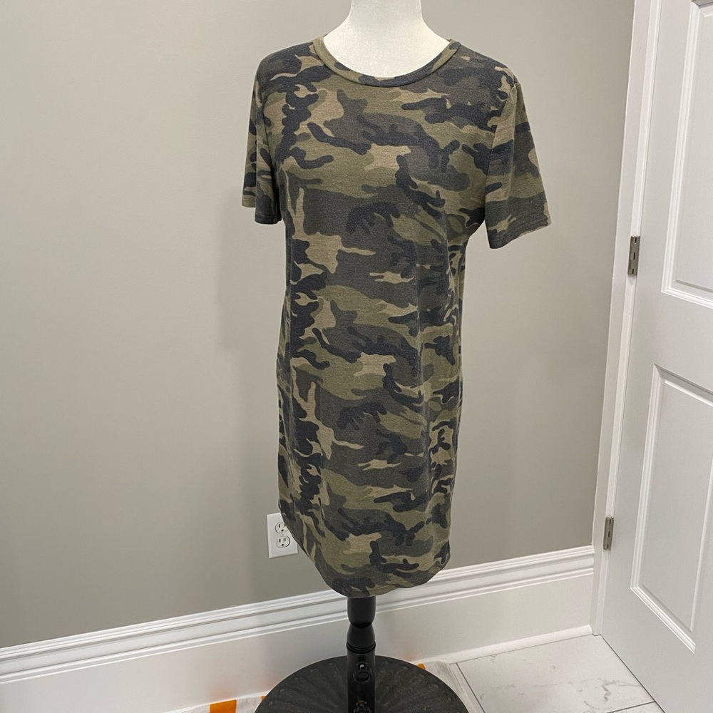Popular Basics Green and Brown Sheath Mini Dress